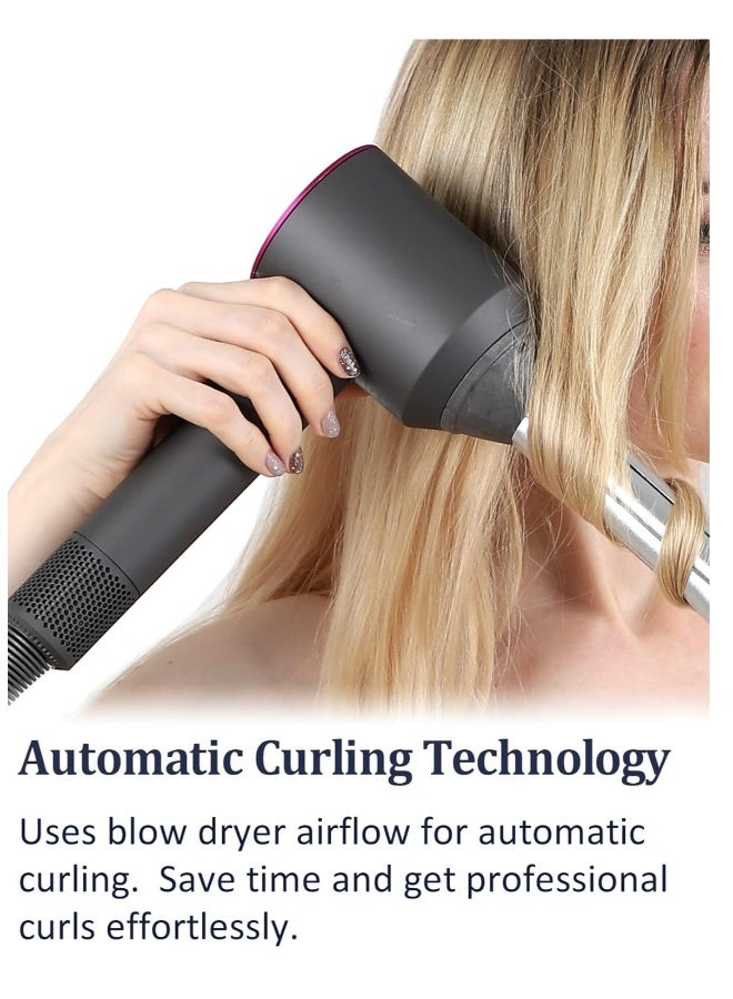 general Automatic Curling Wands Attachments with 2 Curlers for Dyson Supersonic Hair Dryer Airwrap Long Hair Waver Styling Iron Tool Blow Dryer Accessories for Women (Left-Handed) - Image 2