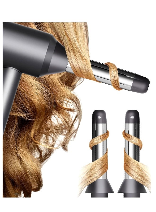 general Automatic Curling Wands Attachments with 2 Curlers for Dyson Supersonic Hair Dryer Airwrap Long Hair Waver Styling Iron Tool Blow Dryer Accessories for Women (Left-Handed) - Image 1