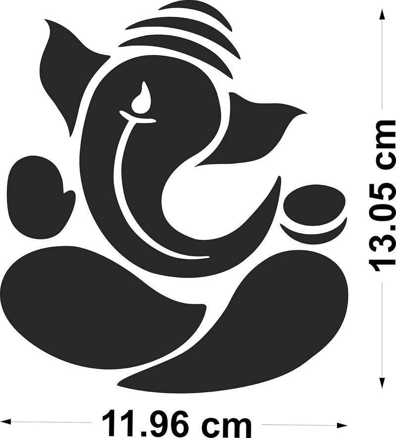 Chote Mote Seller Chote Mote Seller Little Ganpati with Kalash Decorative Mirror Stickers for Wall Wall Mirror Stickers Wall Stickers for Hall Room Bed Room Living Room Kids Room red  - Image 2