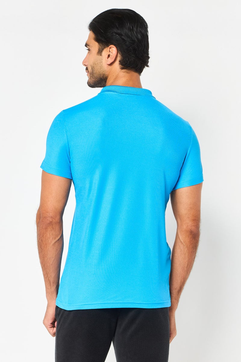 PUMA Men Sportswear Fit Short Sleeve Outdoor Polo Shirt, Blue - Image 4