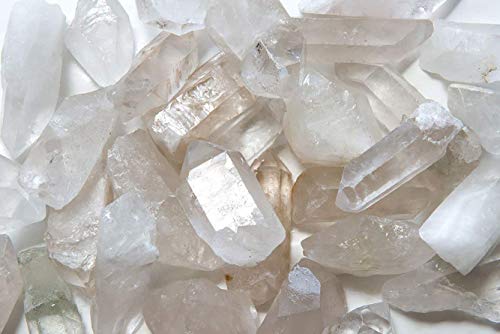 JIC Gem 1 Lb Natural Clear Quartz Crystals Points Bulk Stones and Crystals High Energy Raw White Quartz Crystals Healing Rough Stones Natural Quartz Cluster with Box - Image 4