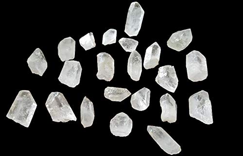 JIC Gem 1 Lb Natural Clear Quartz Crystals Points Bulk Stones and Crystals High Energy Raw White Quartz Crystals Healing Rough Stones Natural Quartz Cluster with Box - Image 1