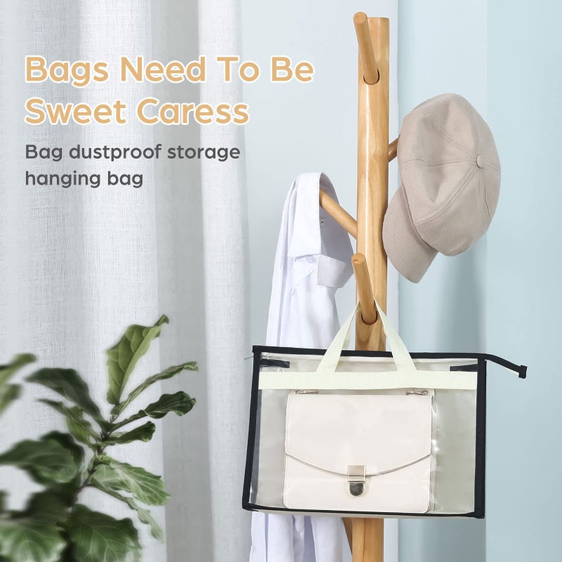 Interesse Interesse 9 Pack Dust Bags for Handbags, Clear Handbag Storage, Purse Storage Organizer for Closet, Purse Cover Hanging Closet Organizer with Zipper  - Image 5