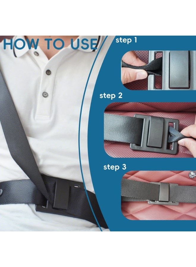 عبوة من قطعتين لضبط حزام الأمان لتقليل انزلاق حزام الكتف حول الرقبة وتقليل تهيج الرقبة - Image 3