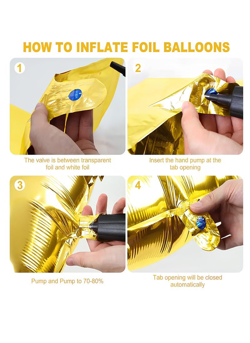 بارتي فن بالون احباط 32 بوصة حرف V اللون الذهبي مثالي للحفلات وأعياد الميلاد - Image 2