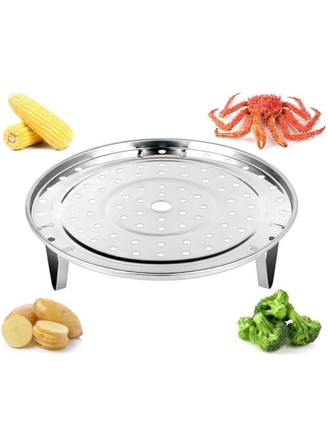 Steamer Rack 8.5 Inch Stainless Steel Steaming Rack Steam Tray with Removable Legs for Steamer Cookware Instant Pressure Cooker Multi-functional Steamer Basket - Image 1