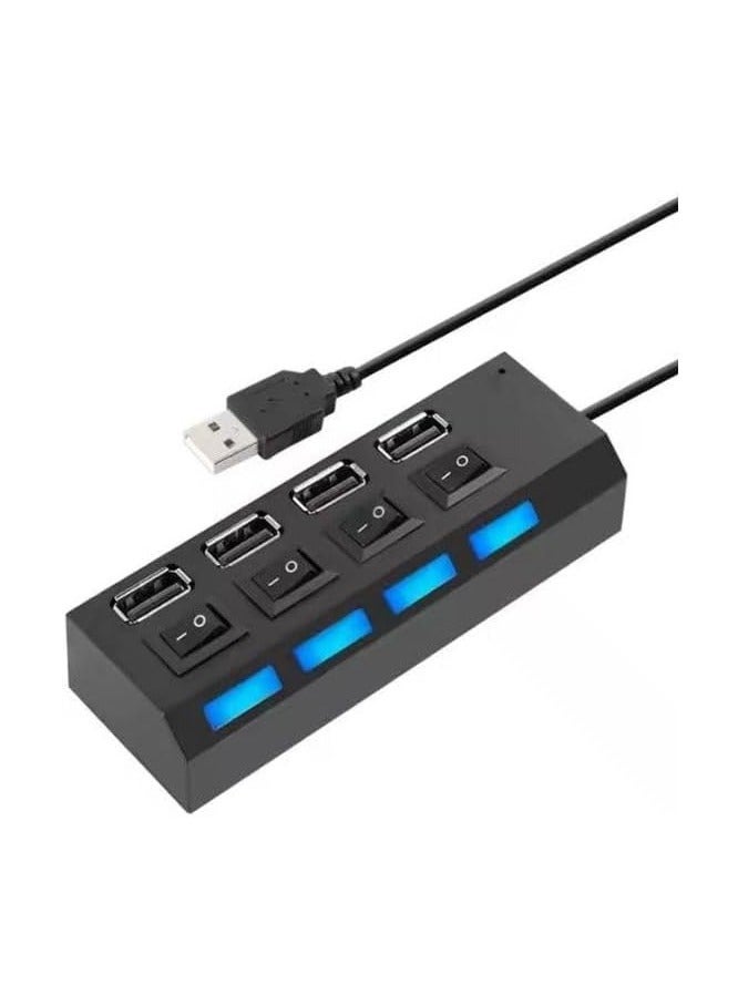 كراش كراش موزّع USB – 4 منافذ، سرعة عالية USB 2.0  - Image 1