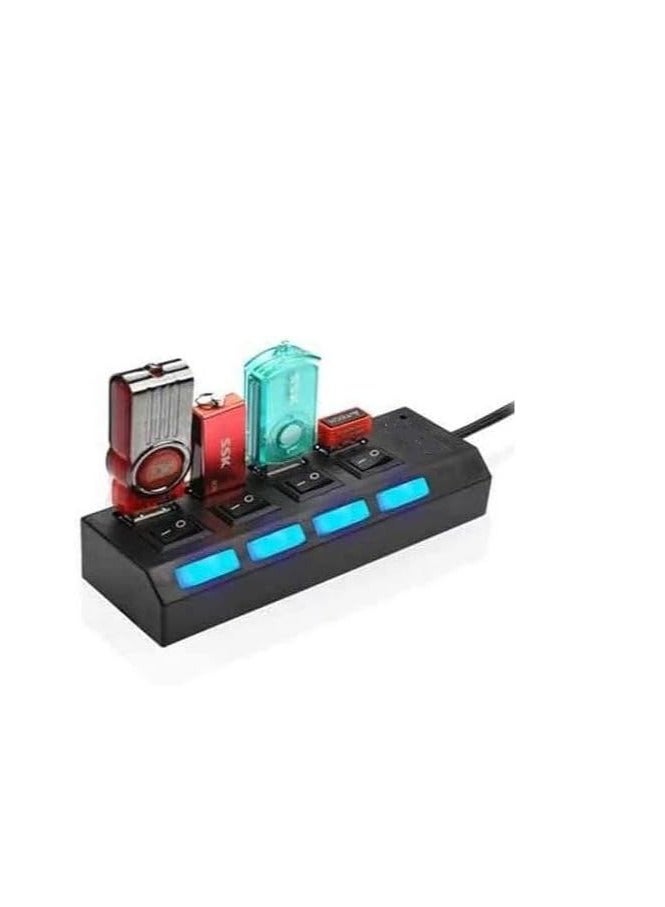 كراش كراش موزّع USB – 4 منافذ، سرعة عالية USB 2.0  - Image 3