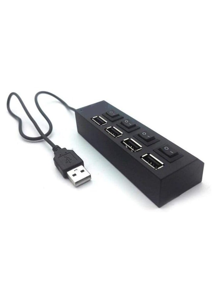 كراش كراش موزّع USB – 4 منافذ، سرعة عالية USB 2.0  - Image 4