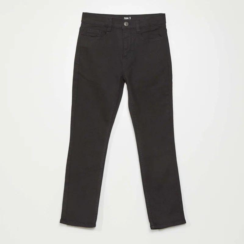 Kiabi Slim-Fit 5-Pocket Jeans Black