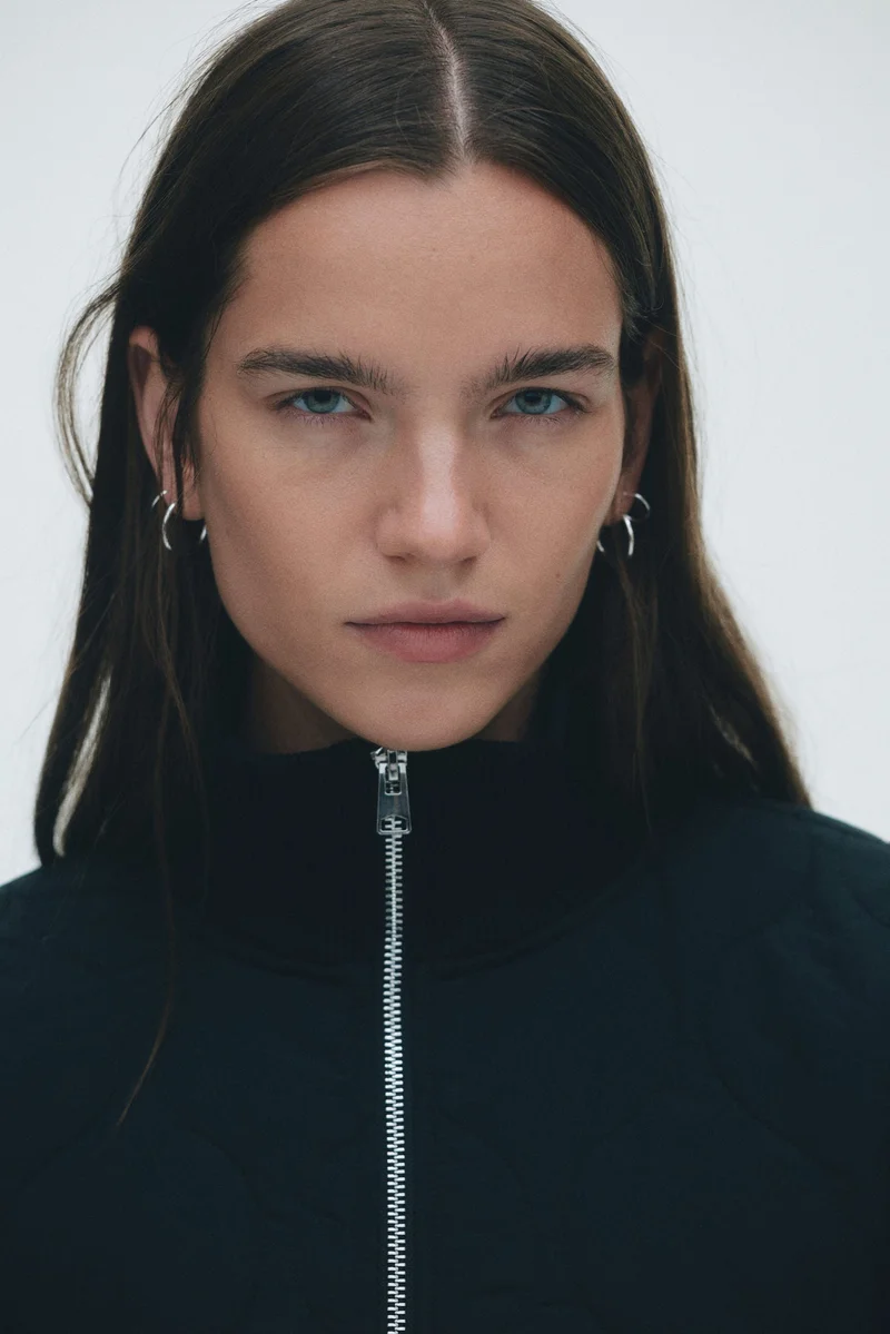 اتش اند ام جاكيت مبطن بقصّة فضفاضة