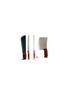 طقم سكاكين 4 قطع للتقطيع بسهولة – مثالي للاستخدام المنزلي وللجزارة4-piece knife set for versatile meat cutting tasks