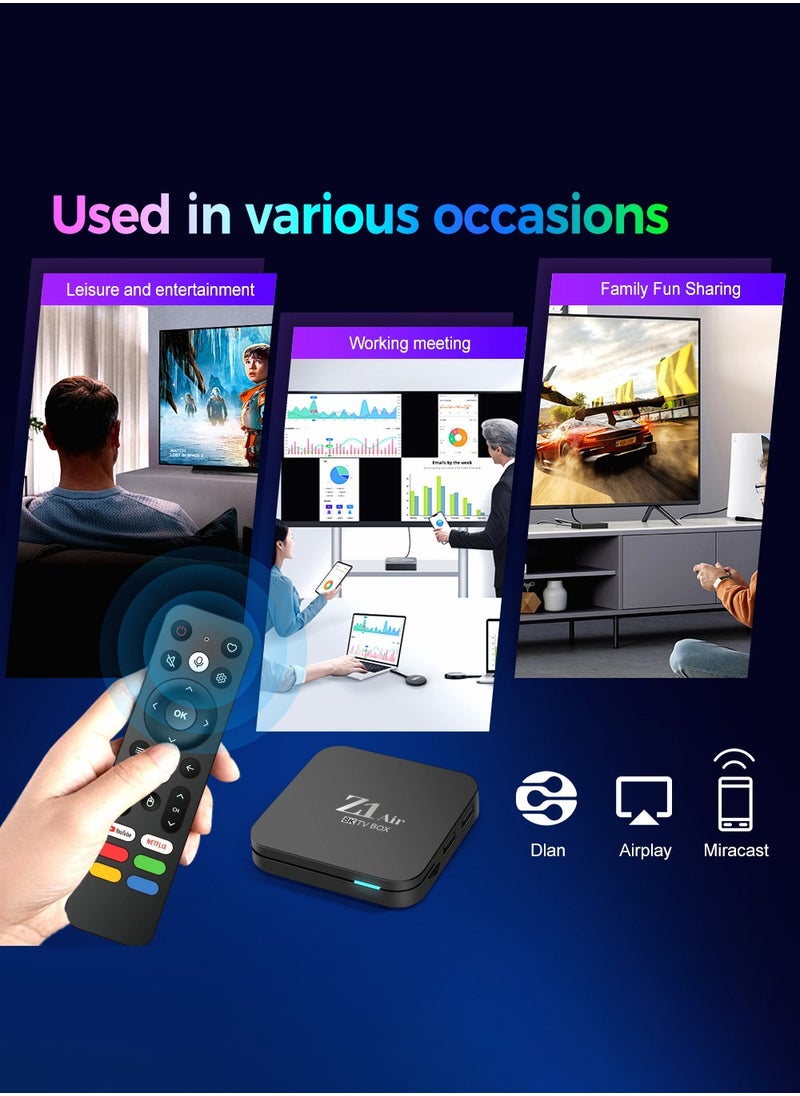 ماركة غير محددة - جهاز Android 12 8K UHD TV Stick & TV Box مع تطبيقات Google Play و YouTube و Chrome وجهاز تحكم عن بعد بوضع الفأرة، استمتع بمشاهدة الأفلام والتلفزيون والراديو والموسيقى والألعاب وتصفح الويب والأخبار. - Image 1