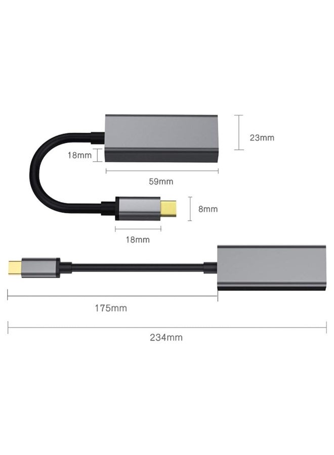 JZS USB-C to Ethernet Adapter USB 3.0 to Supports 1000Mbps Ethernet LAN Network Adapter, RJ45 Internet Adapter Compatible for Window/Mac OS, Surface Pro/Linux - Image 2
