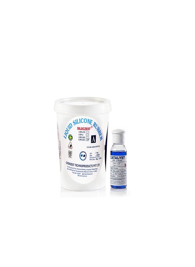CHEMZEST مطاط السيليكون السائل SILOCZEST LSR225 لتطبيقات صنع قوالب الحجر الصناعي والخشب (LSR 225 بطيء - 1 كجم) - Image 1