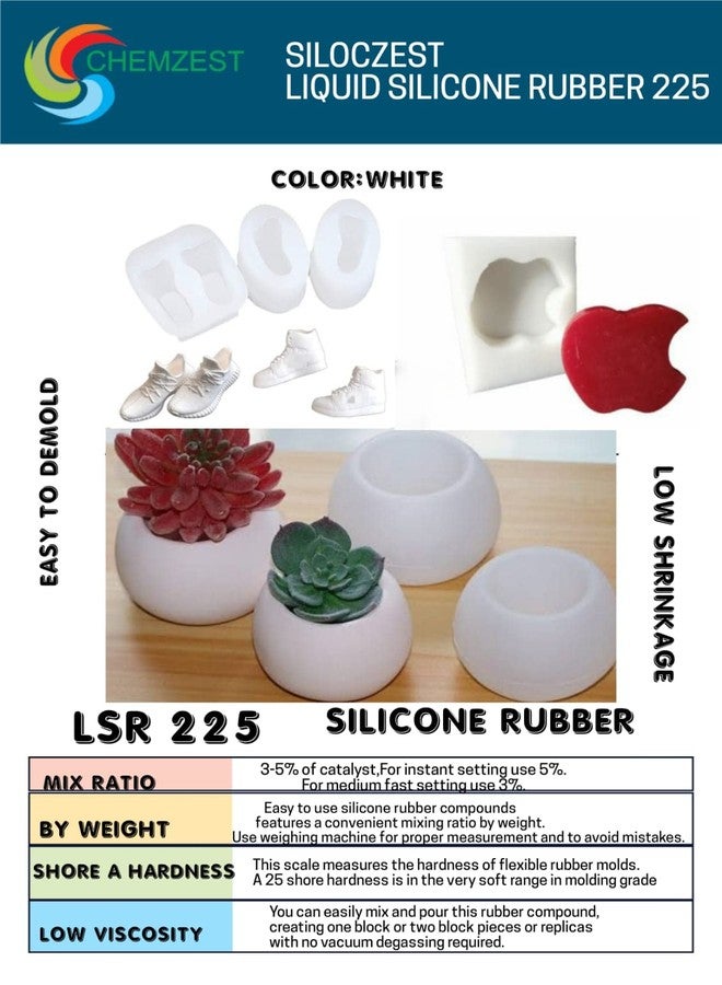 CHEMZEST مطاط السيليكون السائل SILOCZEST LSR225 لتطبيقات صنع قوالب الحجر الصناعي والخشب (LSR 225 بطيء - 1 كجم) - Image 2