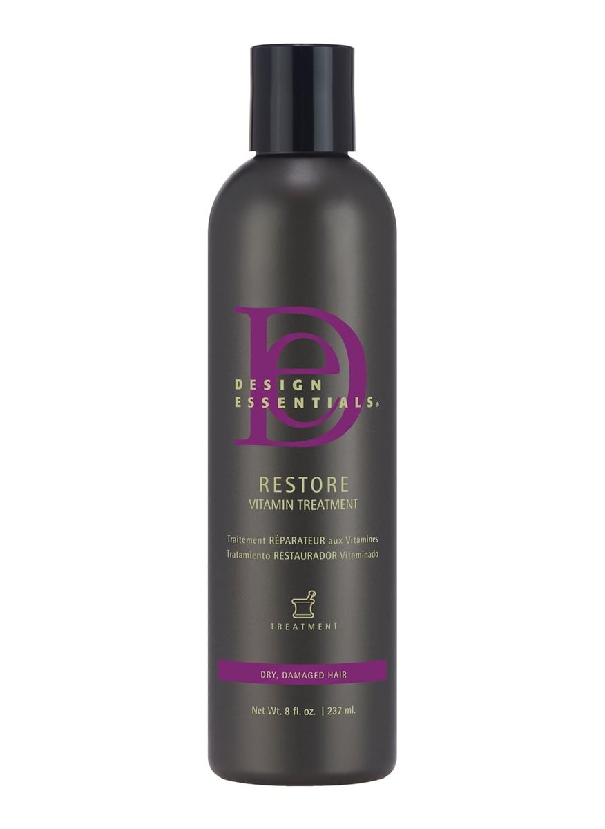 Design Essentials Design Essentials Restore Vitamin Treatment for Natural Dry Damaged Hair, White, 8 Fl Oz 