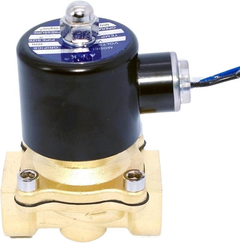 2W Water Air Gas Solenoid Valve Normally Closed Brass 1 2 Inch NPT 24VDC - Image 3