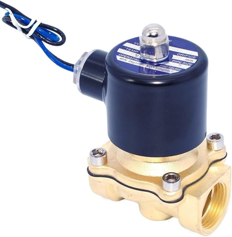 2W Water Air Gas Solenoid Valve Normally Closed Brass 1 2 Inch NPT 24VDC - Image 2