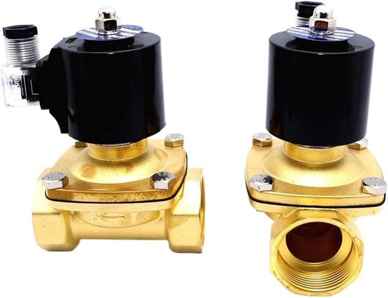 2W Water Air Gas Solenoid Valve Normally Closed Brass 1 2 Inch NPT 24VDC - Image 4