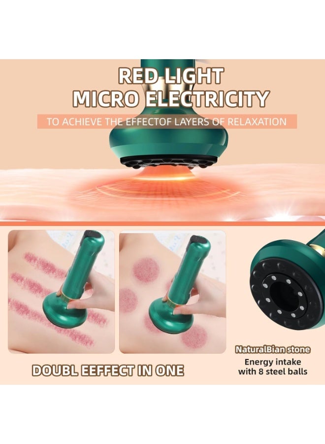 آيسيلي جهاز تدليك السيلوليت المحمول، جهاز تدليك دهون المعدة، جهاز تدليك ذكي جديد بالضغط السلبي، جهاز تدليك اهتزازي لاسلكي قابل لإعادة الشحن، جهاز تشكيل الجسم للذراعين والساقين والظهر، يُستخدم في المنزل مع 12 وضع شفط (أخضر) - Image 4