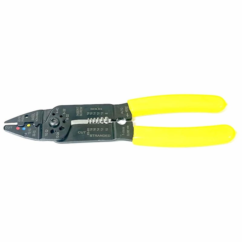 uptodateproducts Uptodateproducts Wire Stripper For Electrician 9 Inch Electric Multi Tools Cable Stripper Plier Crimper Wire Cutter Electric Wire MultiTool Stripper Crimper Bender Cutter Pliers  - Image 4