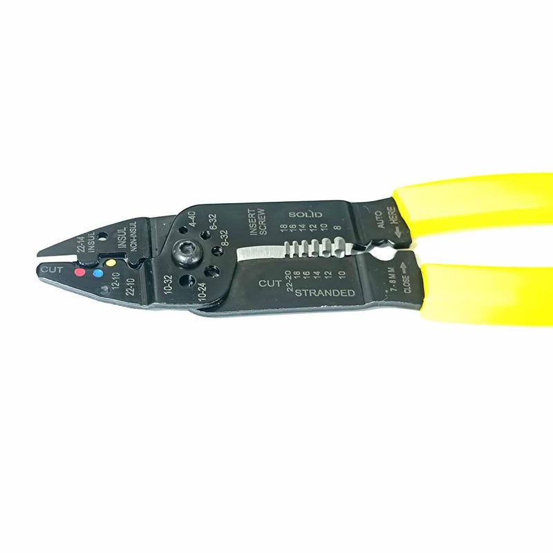 uptodateproducts Uptodateproducts Wire Stripper For Electrician 9 Inch Electric Multi Tools Cable Stripper Plier Crimper Wire Cutter Electric Wire MultiTool Stripper Crimper Bender Cutter Pliers  - Image 3