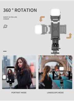 Generic Aluminum Alloy 27.5 inches （70cm） Extendable Bluetooth Selfie Stick with Detachable Fill Light, Tripod Stand for Travel Vlog TikTok - Middle East Special Edition  - Image 2