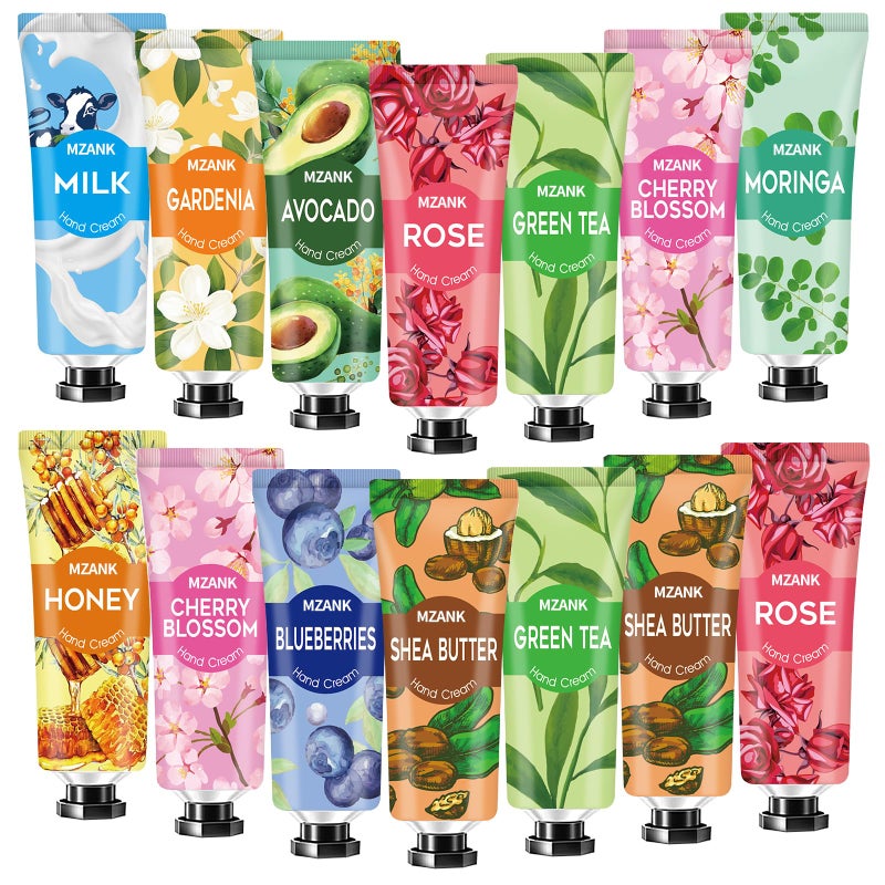 14 Pack Hand Cream for Dry Cracked HandsStocking Stuffers Gifts for Women TeengirlsValentines Day GiftsBridesmaid GiftsNurse Appreciation GiftsTeacher Appreciation GiftsHand Lotion Travel Size