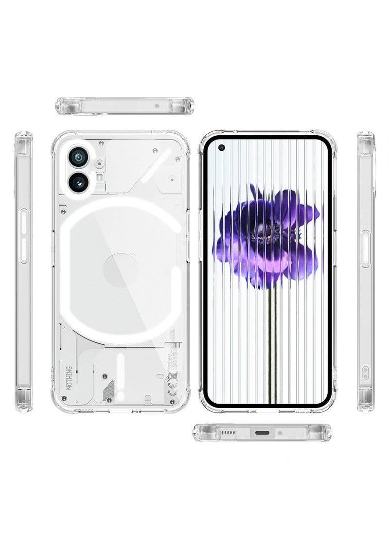 Generic - Nothing Phone 1 Case Cover Transparent Anti Scratch Case Shock Absorbent Bumper Protective Transparent Back Cover with Camera Protection for Nothing Phone 1 Clear - Image 1