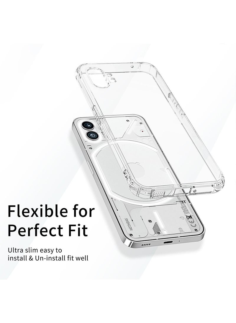 Generic - Nothing Phone 1 Case Cover Transparent Anti Scratch Case Shock Absorbent Bumper Protective Transparent Back Cover with Camera Protection for Nothing Phone 1 Clear - Image 1