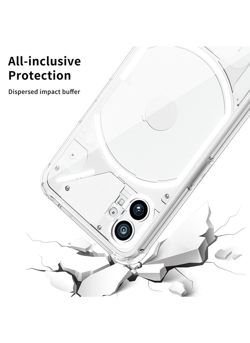 Generic - Nothing Phone 1 Case Cover Transparent Anti Scratch Case Shock Absorbent Bumper Protective Transparent Back Cover with Camera Protection for Nothing Phone 1 Clear - Image 1