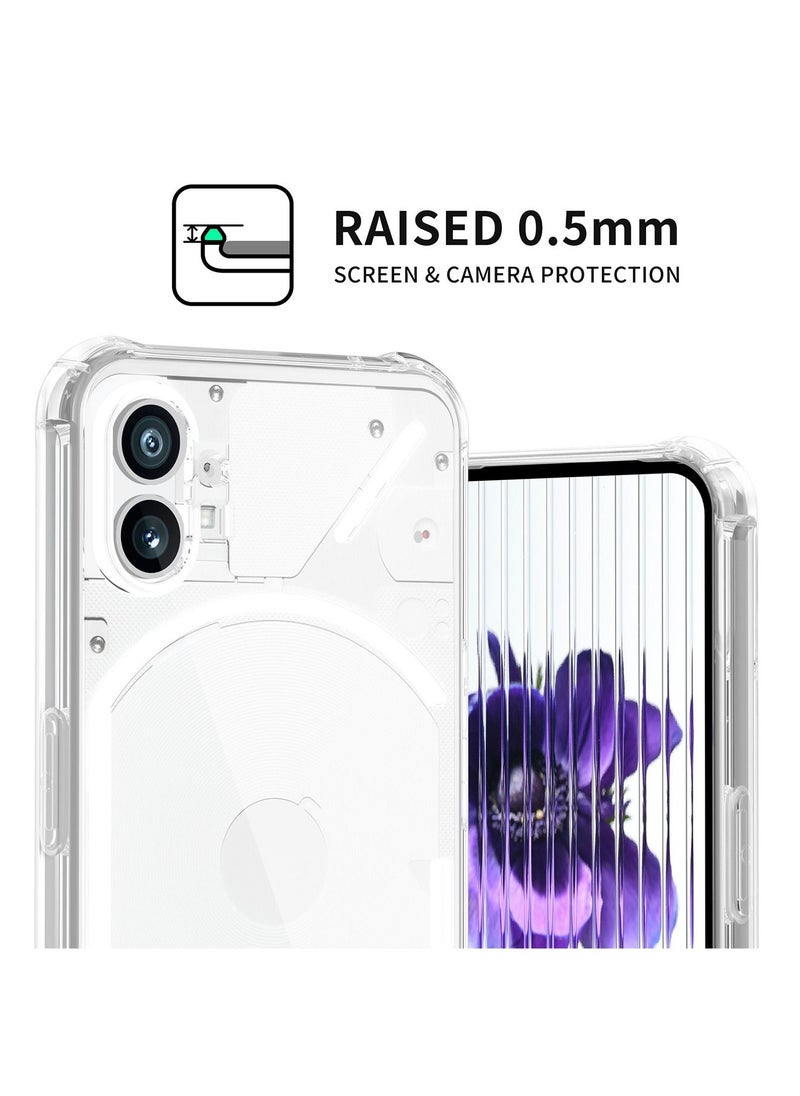 Generic - Nothing Phone 1 Case Cover Transparent Anti Scratch Case Shock Absorbent Bumper Protective Transparent Back Cover with Camera Protection for Nothing Phone 1 Clear - Image 1