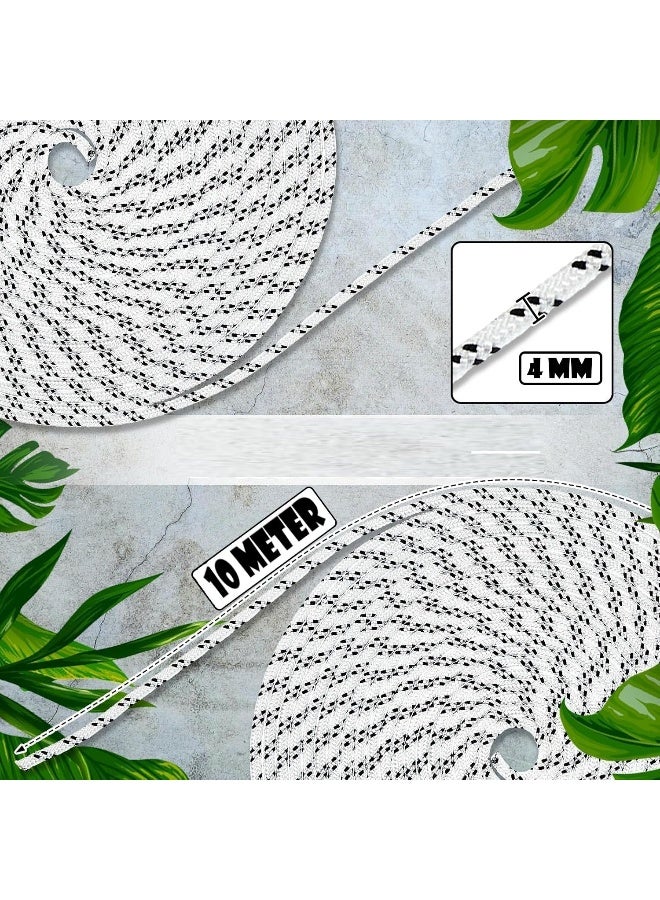 Poaker Polyester Braided Core Rope – Versatile Hiking, Camping, Tent Setup, Awning Support & Vehicle Rope for Outdoor Tasks (4MM, 10 MTR) - Image 2