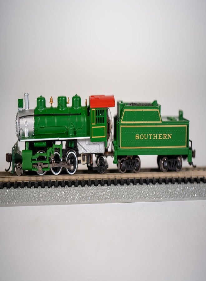 Bachmann Industries Prairie 2-6-2 Locomotive and Tender Southern Train Car, Green, N Scale - Image 2