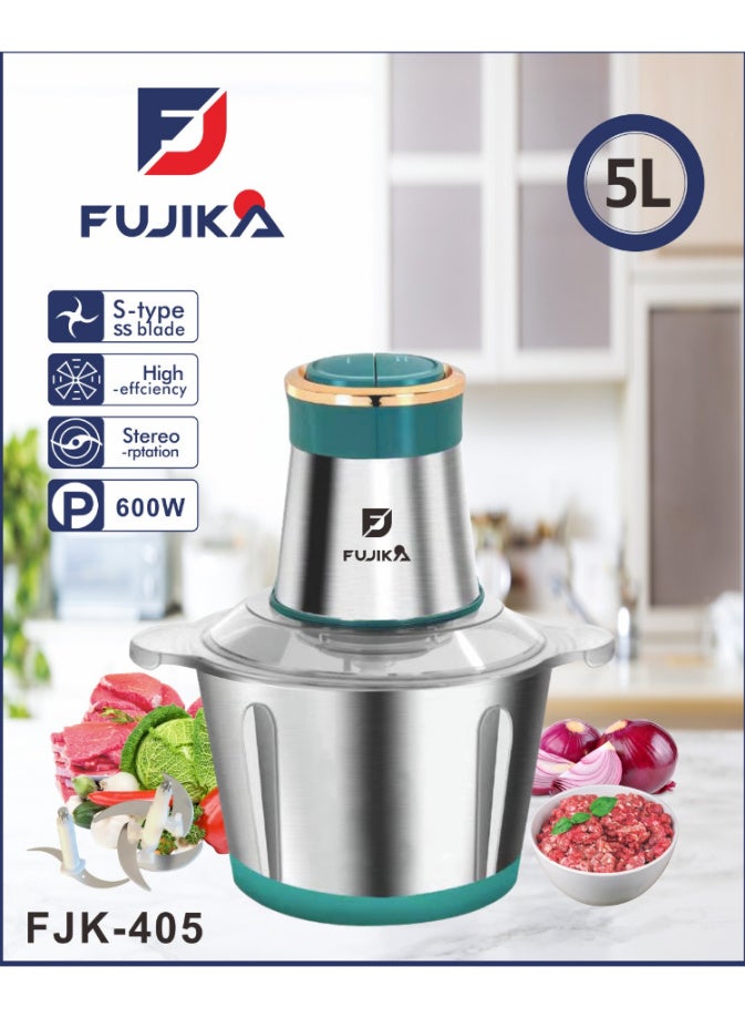 FUJIKA Vegetable and onion chopper - stainless steel - 5 liters - 600 watts - FJK-40 - Image 3