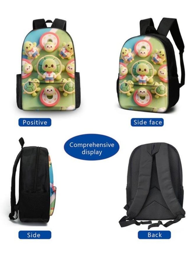 Bright Li Fire Unlock the new fashion of childish fun! Three-piece set of bags, cartoon elements for children and teenagers (students, children, friends' outings, mountain climbing, schooling, etc. can be used) - 29 - Image 3