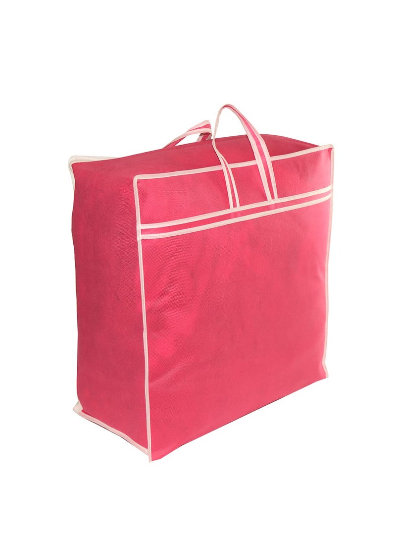 AARON INC AARON INC Present 1 Pieces Blanket Cover Storage Bag With Handle Front Transparent Clear Window Large Size Storage Bag Under Bed Storage Bag NonWoven 22 Centimeters Pink  - Image 3