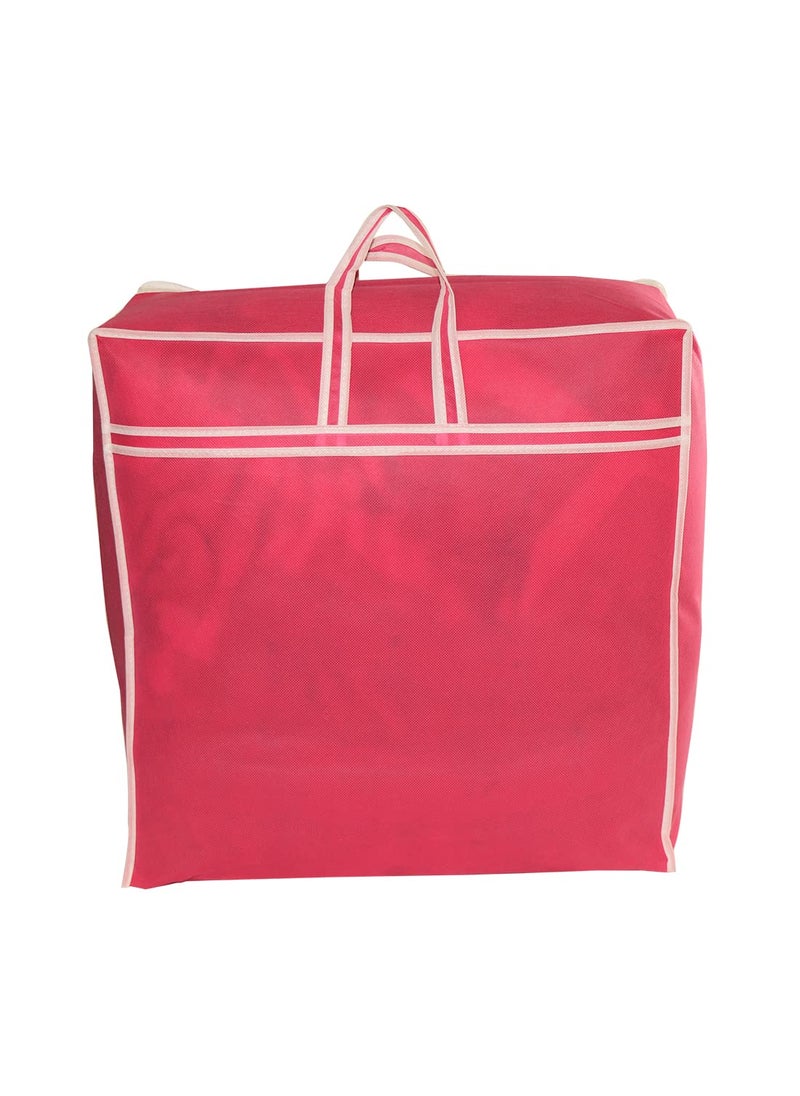 AARON INC AARON INC Present 1 Pieces Blanket Cover Storage Bag With Handle Front Transparent Clear Window Large Size Storage Bag Under Bed Storage Bag NonWoven 22 Centimeters Pink  - Image 4