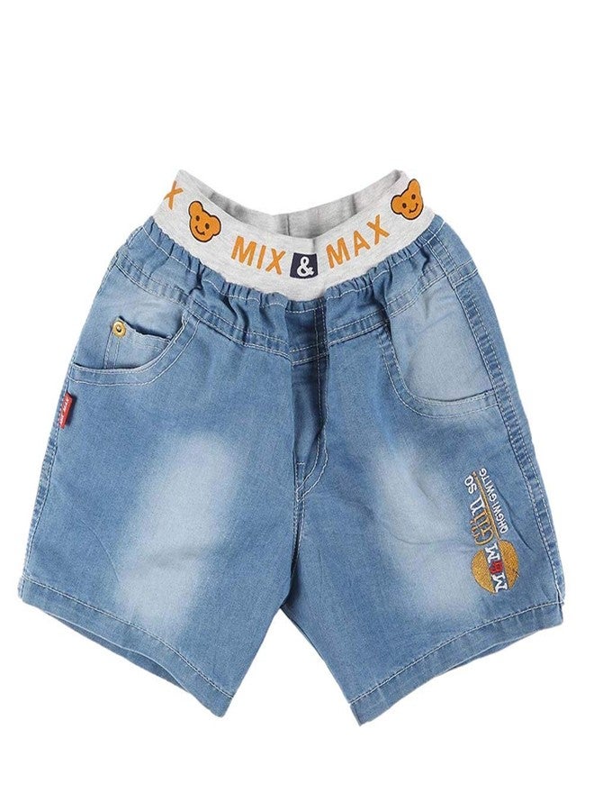 V3E شورت جينز أزرق من V3E للأطفال الرضع من عمر 3-4 سنوات - Image 1