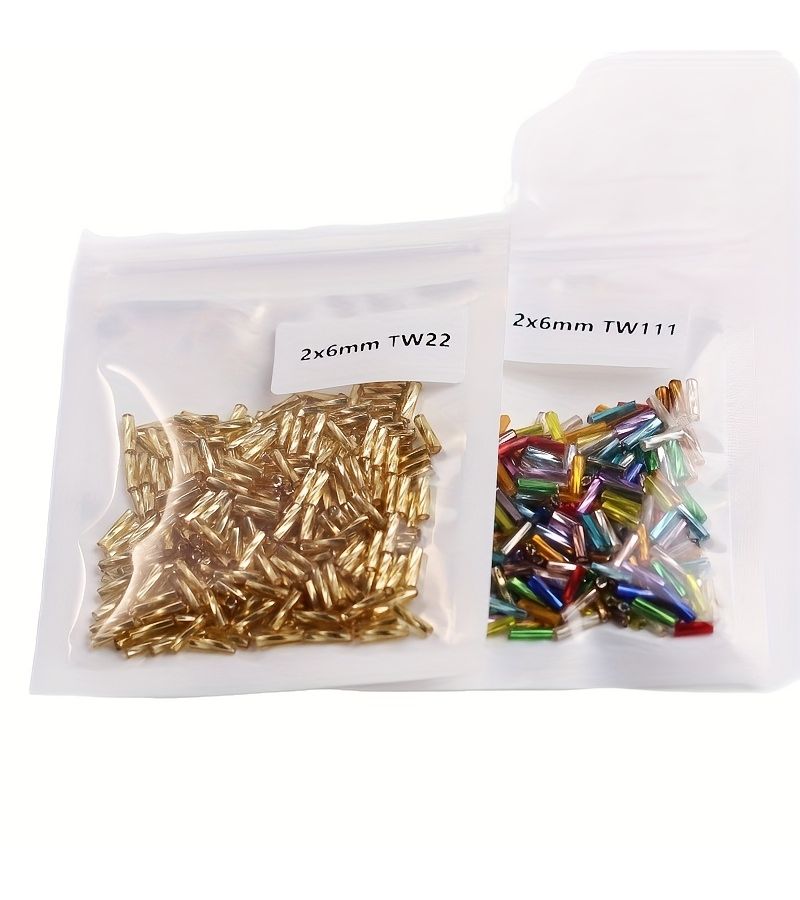Green 2x6mm Glass Twisted Tube Beads 260pcs Bag for Jewelry Making Hand Sewn Wedding - Image 5