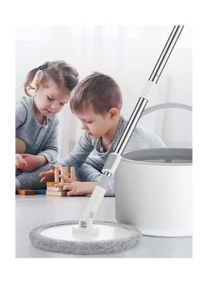 Denx Rotary Squeeze Mop and Bucket – Microfiber Spin Mop with 2 Pads – Hand-Free Floor Cleaning System - Image 4