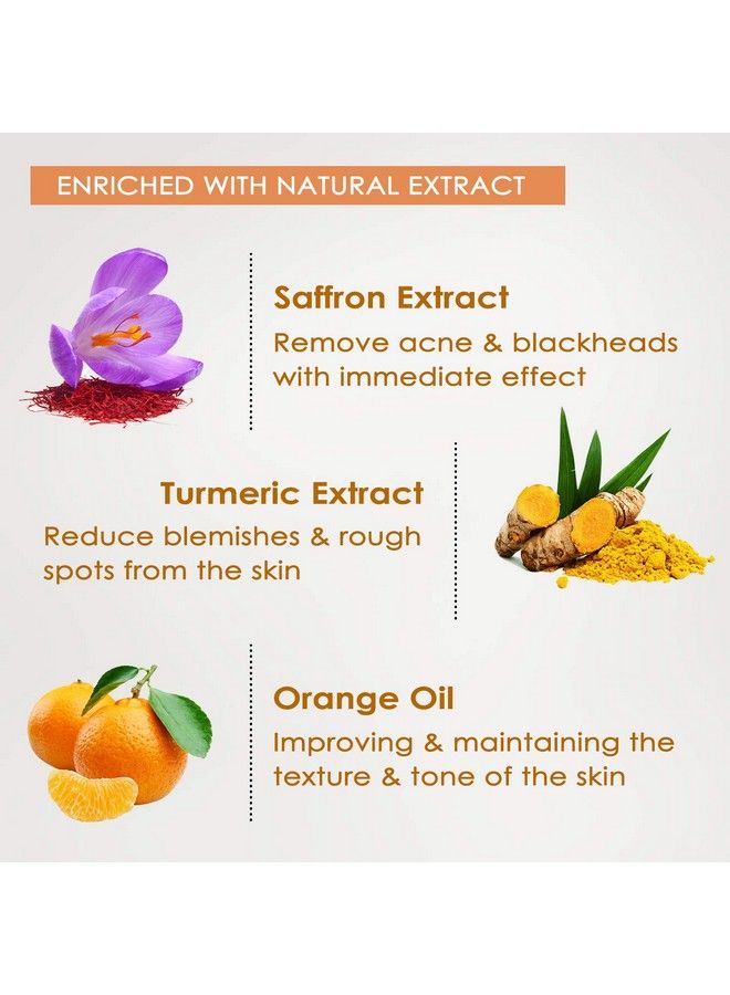 NUTRIGLOW Gold Kesar Facial Kit (260 Gm) & Bleach Cream (43Gm) For Bright Nourishing Skin Lighten Facial Hair No Paraben & Sulphate Pack Of 2 - Image 5