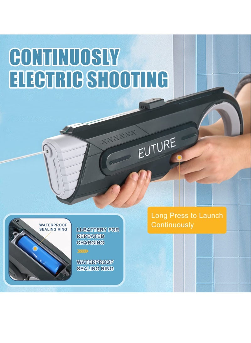Excefore مسدس ماء كهربائي، ألعاب تيك توك أوتوماتيكية، ألعاب شاطئ مسبح خارجية بميزة إطلاق الماء، مسدس نقع مع ألعاب مسدس مقاومة للماء لحفلة سباحة في الصيف للأطفال والكبار - Image 2