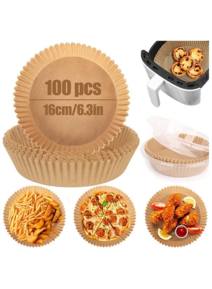 SKAFA Air Fryer Liner Round 16CM 100 Pcs | Air Fryer Paper Plate, Baking Paper, Parchment Paper, Non-Stick Oil-Proof. - Image 1