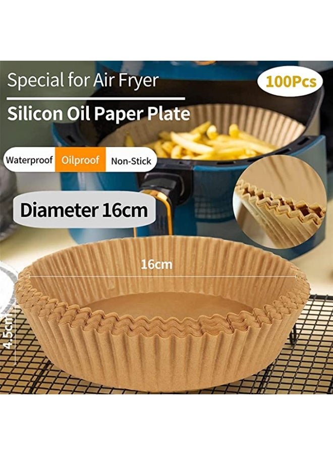 SKAFA Air Fryer Liner Round 16CM 100 Pcs | Air Fryer Paper Plate, Baking Paper, Parchment Paper, Non-Stick Oil-Proof. - Image 2