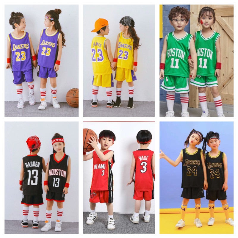 Children'S Basketball Suit Boys' Summer Clothes Breathable Sweat Absorbing Clothes For Primary School Students Sports Vest Jersey - Image 2