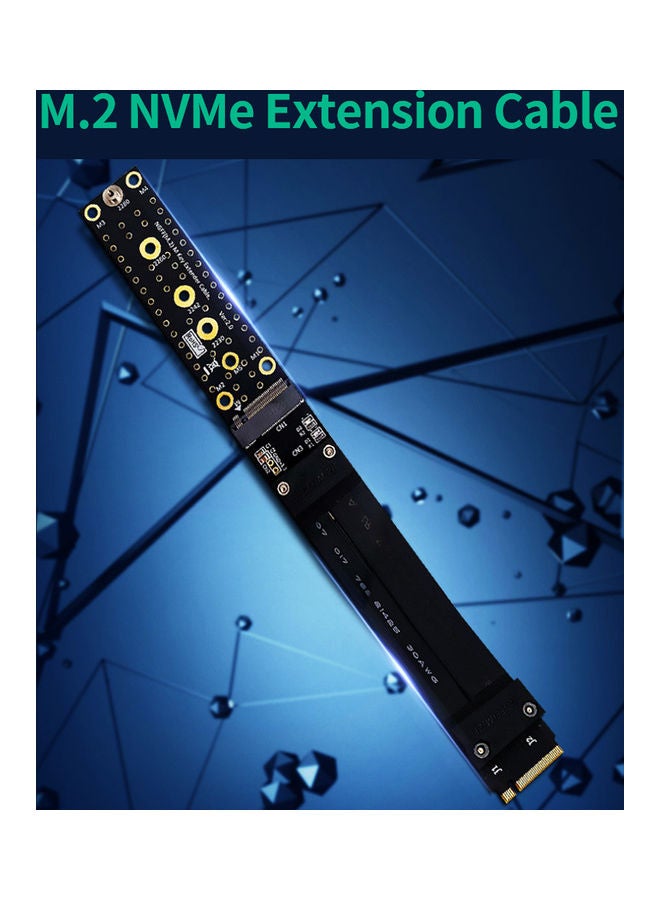 M.2 NVMe SSD Solid State Drive Extension Cable Black - Image 2