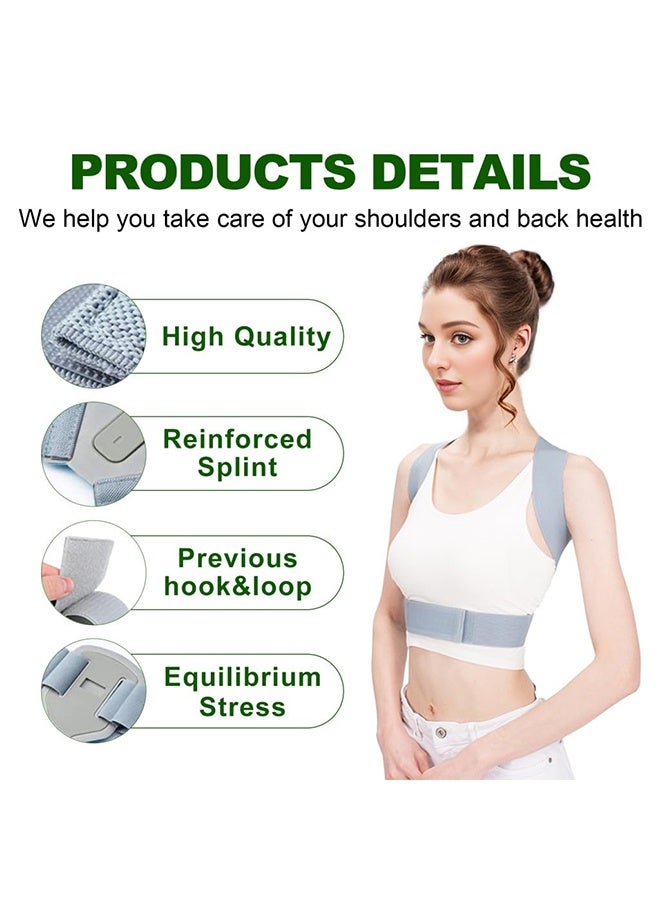 Generic Posture Corrector for Men and Women,Invisible Back Brace for Hunching and Bad Posture,Relieve Shoulder and Neck Muscle Pain,Adjustable Posture Brace for Upper Back Support (Large)  - Image 2