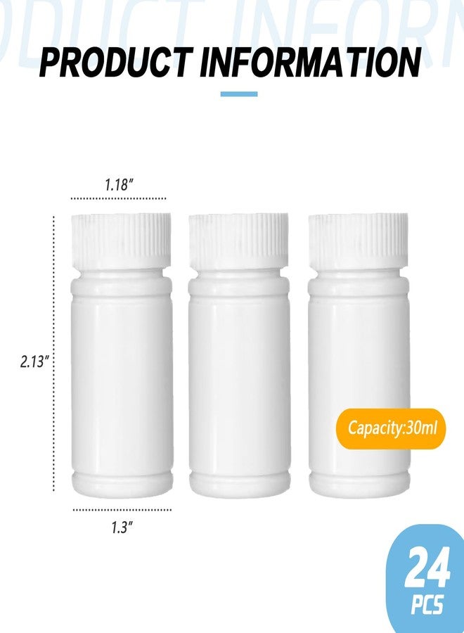 Elandy 24pcs Empty Portable Plastic Powder Bottles Container Holder Case White (30ml) - Image 2